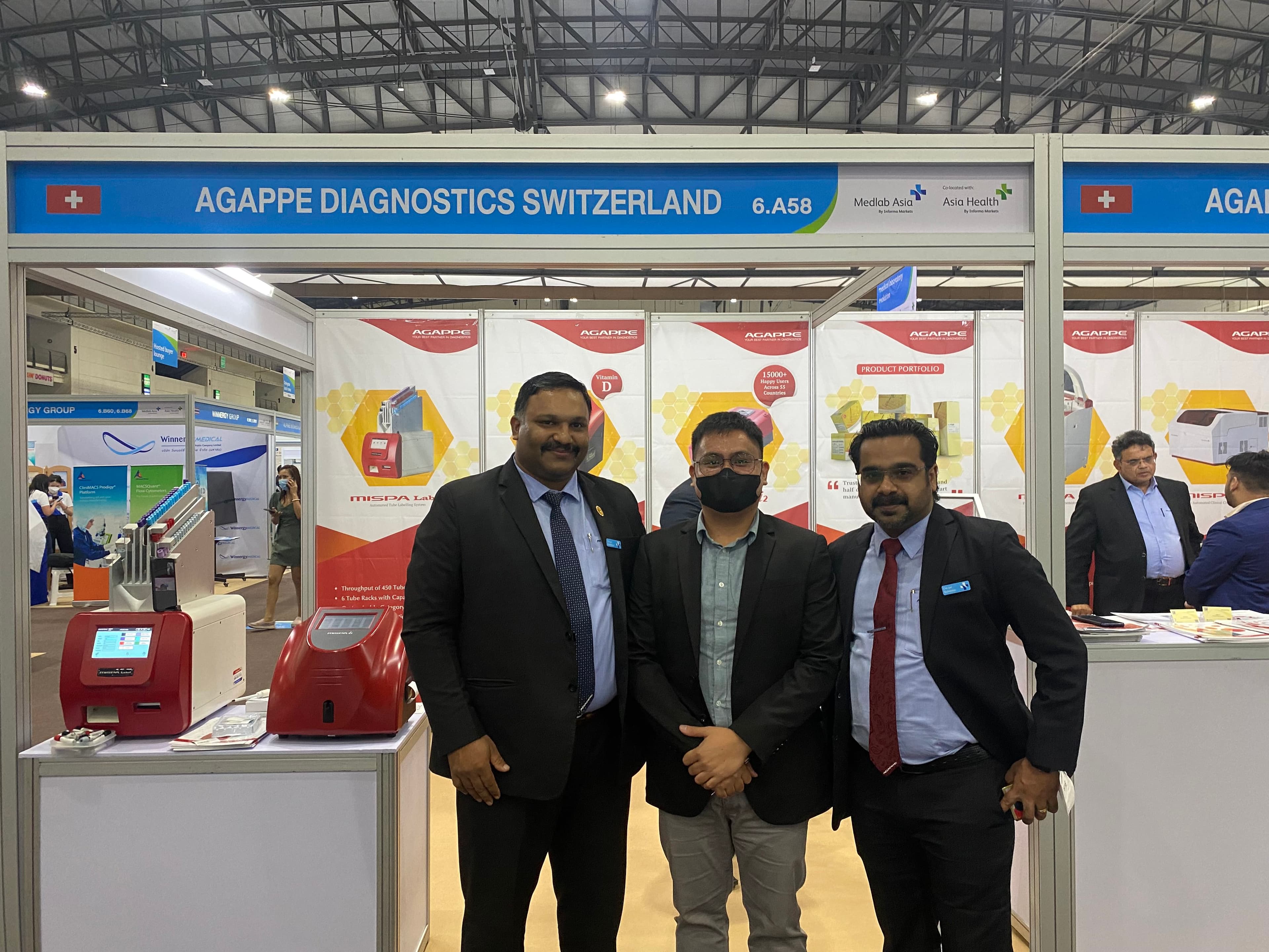 Delegates at the Agappe India exhibition booth