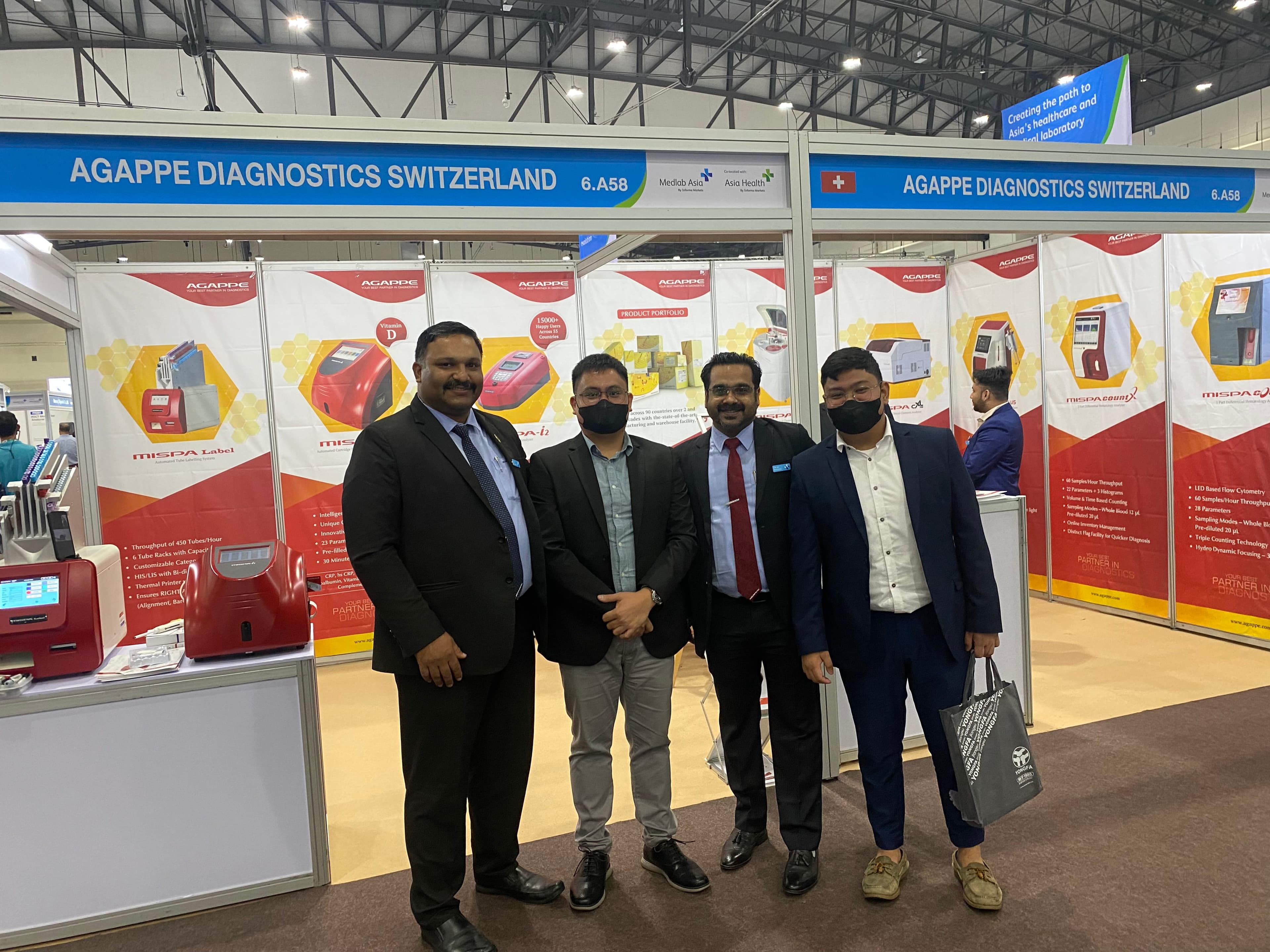 Delegates at the Agappe Switzerland exhibition booth