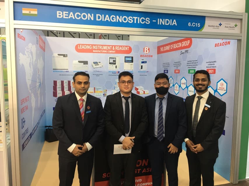 Delegates at the Beacon India exhibition booth