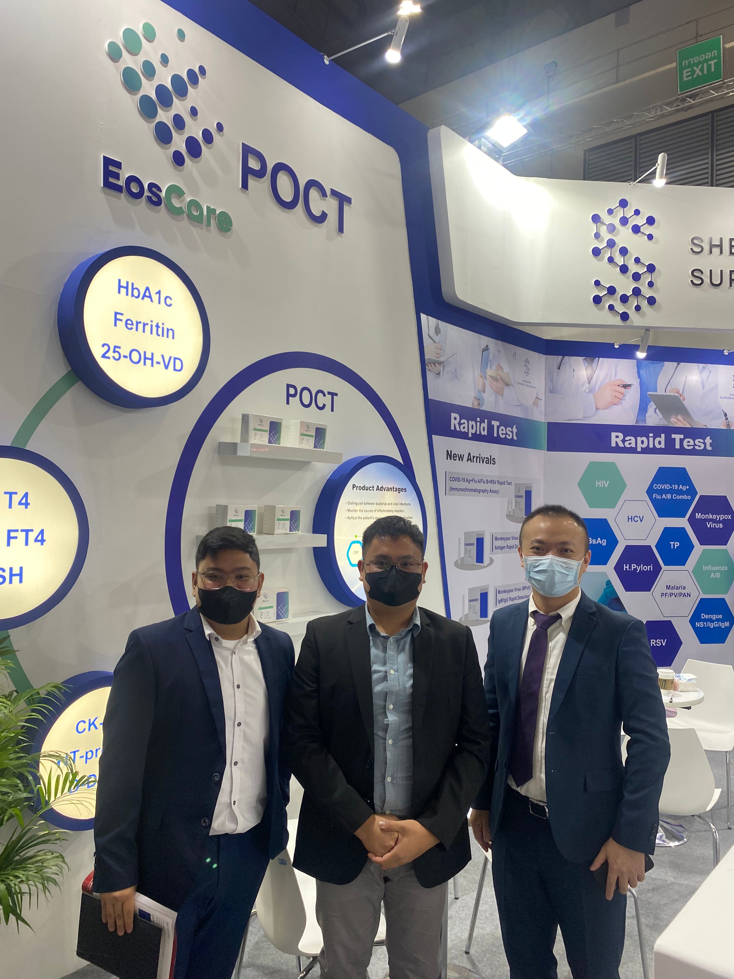 Delegates at the EosCare exhibition booth