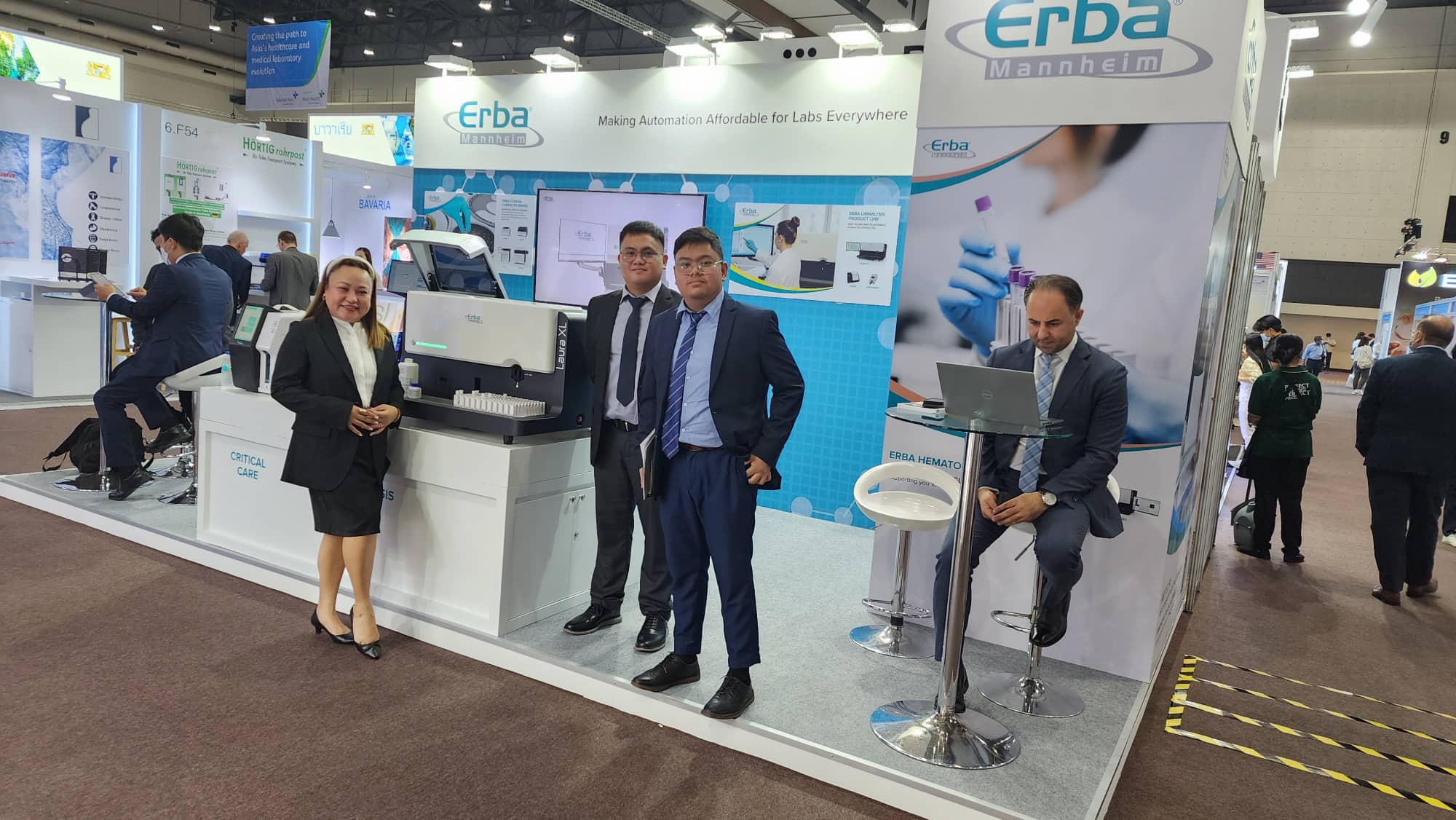 Delegates at the ERBA Czech Republic exhibition booth