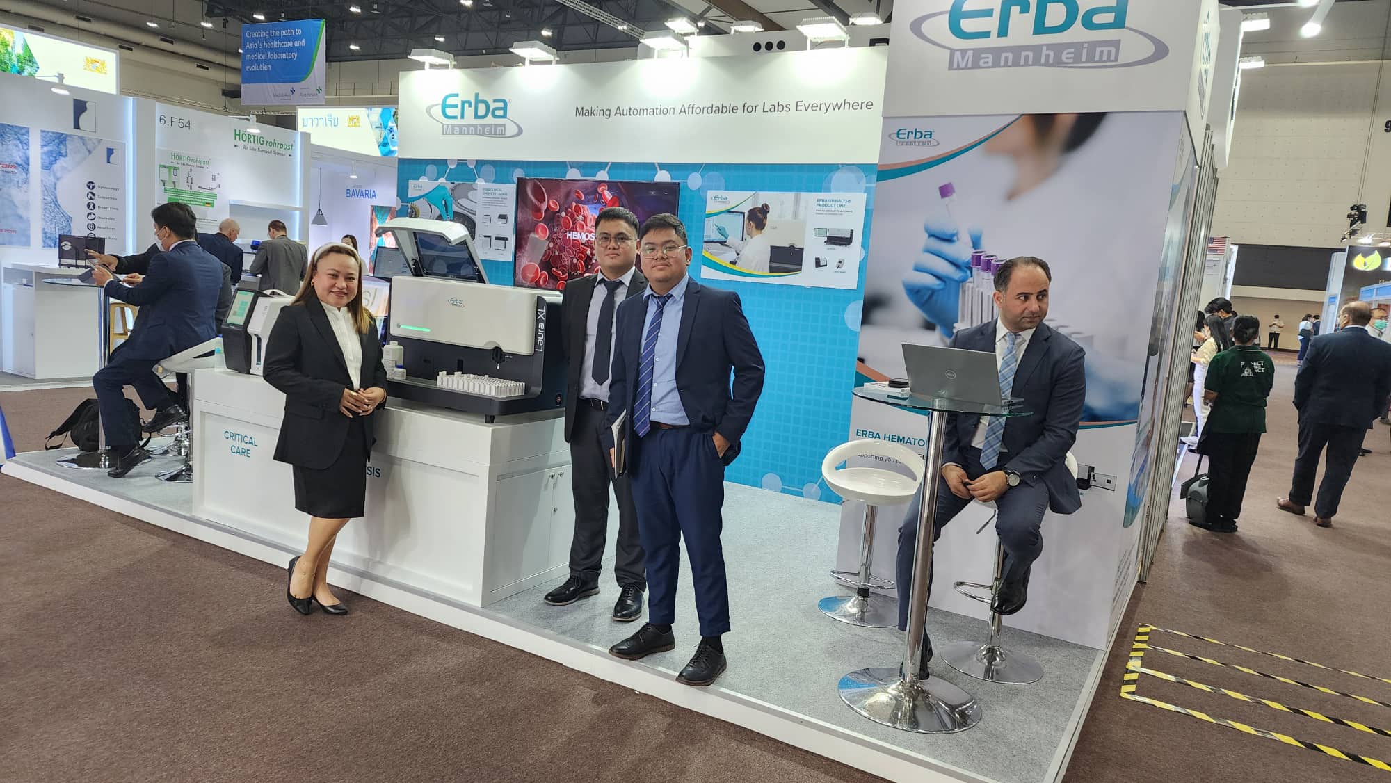 Delegates at the ERBA Czech Republic exhibition booth
